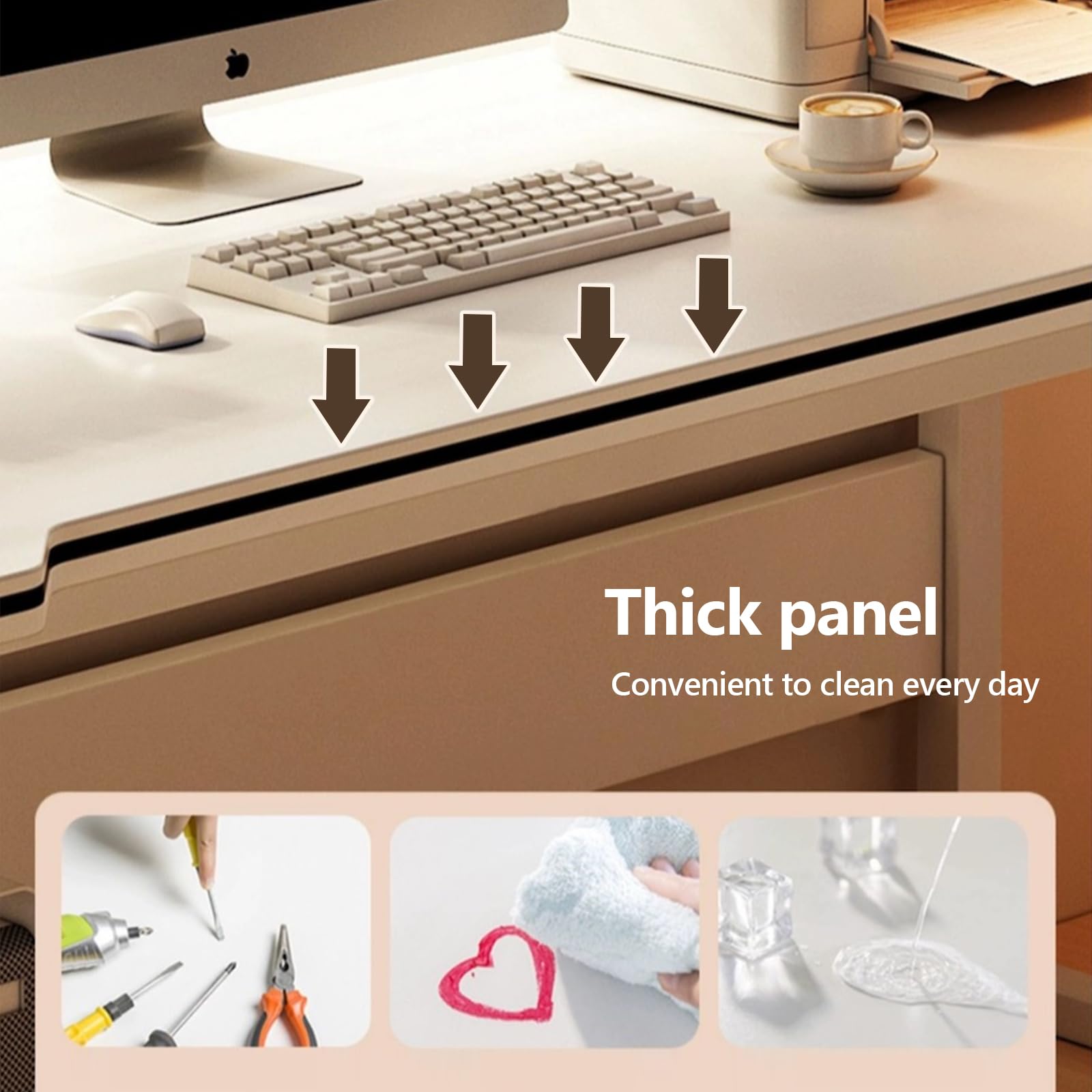 WXJHL Gaming Desk Computer Writing Table Student Art Modren Simple Style Desks PC Wood Suitable Tables for Home, Office,Bedroom