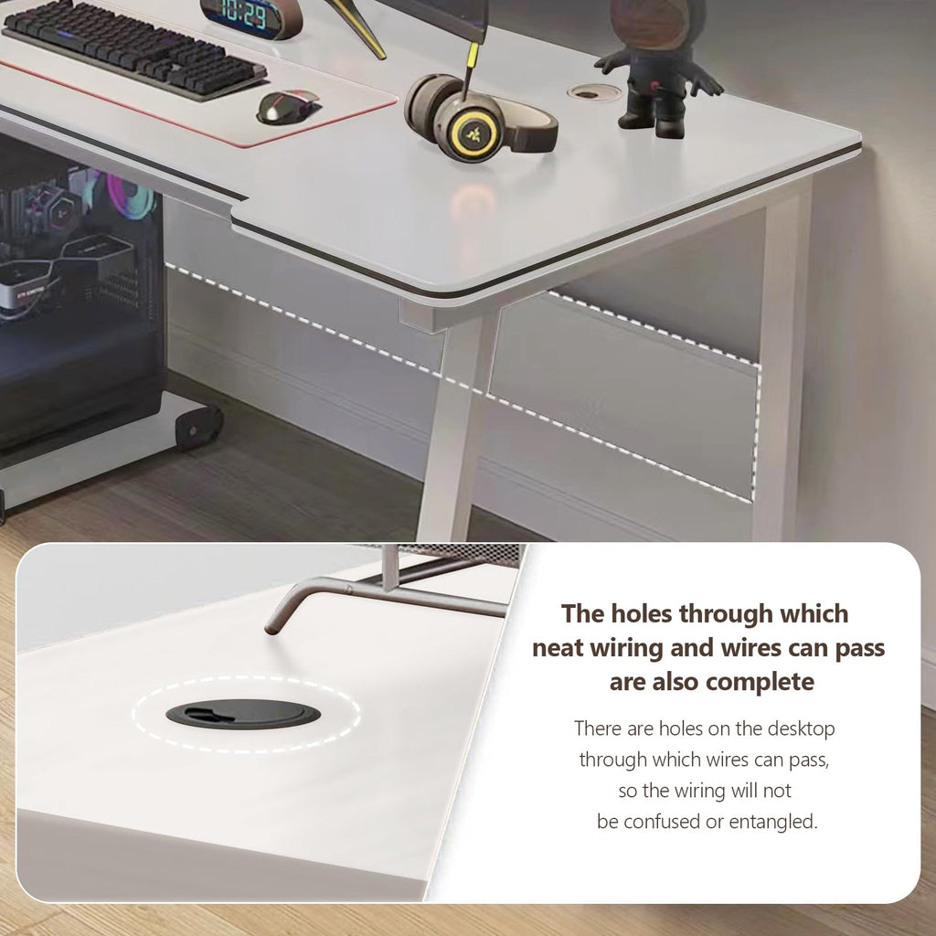 WXJHL Gaming Desk Computer Writing Table Student Art Modren Simple Style Desks PC Wood Suitable Tables for Home, Office,Bedroom